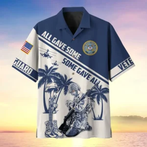 U.S. Coast Guard Veteran  U.S. Coast Guard Veteran Uniform Appreciation Gifts For Military Veterans All Over Prints Oversized Hawaiian Shirt