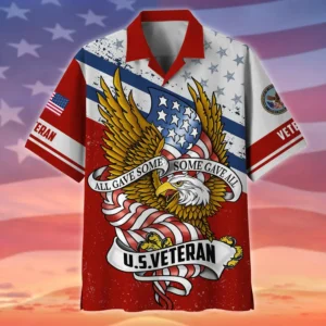 U.S. Marine Corps Veteran U.S. Marine Corps Retirees Patriotic Attire For Military Retirees All Over Prints Oversized Hawaiian Shirt