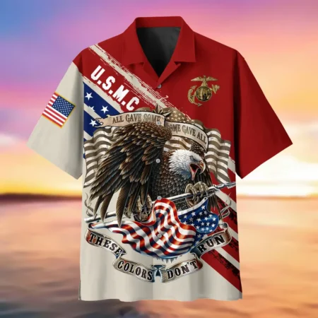 U.S. Marine Corps Veteran U.S. Marine Corps Retirees Respectful Attire For U.S. Marine Corps Service Members All Over Prints Oversized Hawaiian Shirt