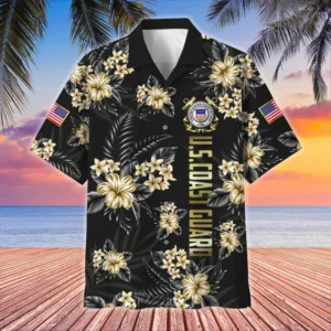 U.S. Coast Guard Veteran U.S. Coast Guard Retirees U.S. Coast Guard Veteran Apparel All Over Prints Oversized Hawaiian Shirt