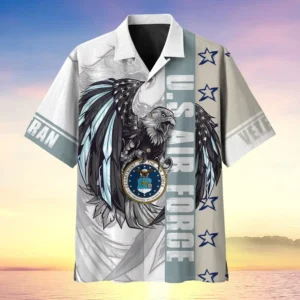 U.S. Air Force Veteran Veteran Pride Patriotic Clothing For Veteran Events All Over Prints Oversized Hawaiian Shirt