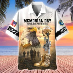 U.S. Air Force Veteran Veteran Pride Patriotic Attire For Military Retirees All Over Prints Oversized Hawaiian Shirt