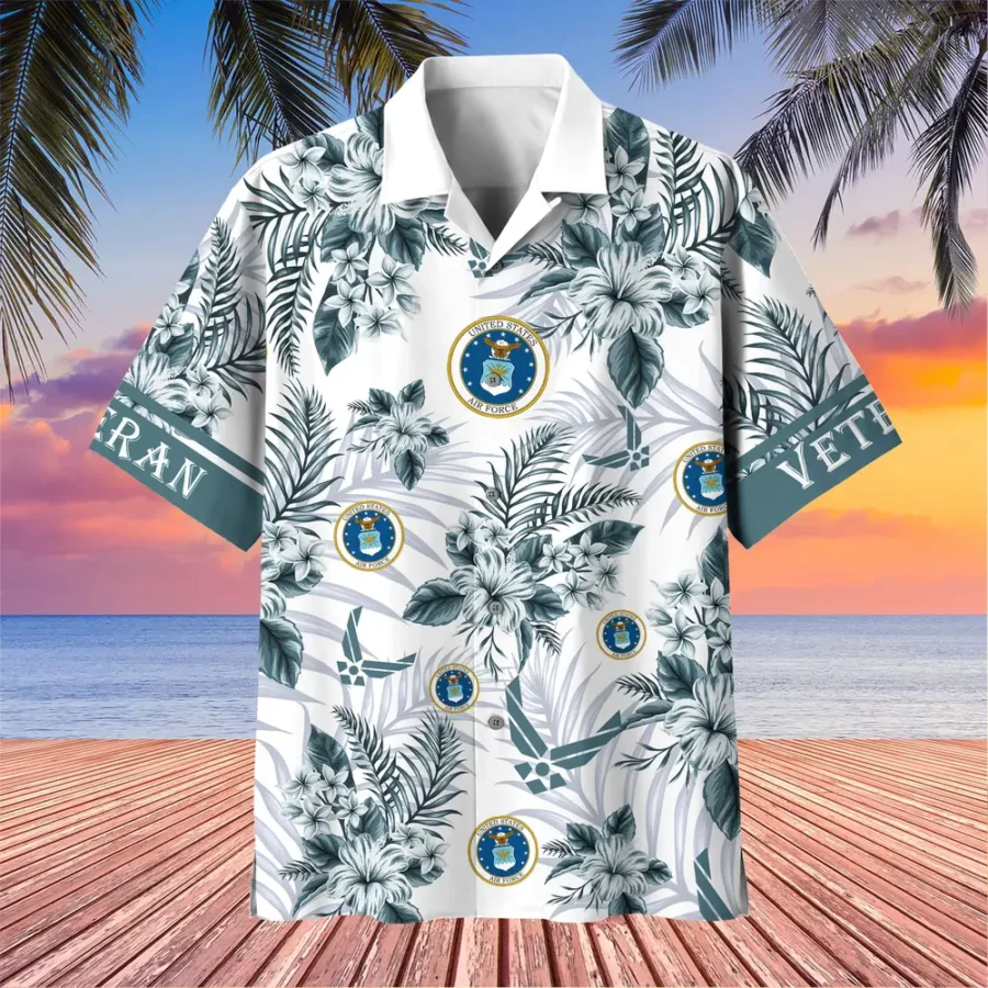 U.S. Air Force Veteran Veteran Pride Patriotic Clothing For Veteran Events All Over Prints Oversized Hawaiian Shirt