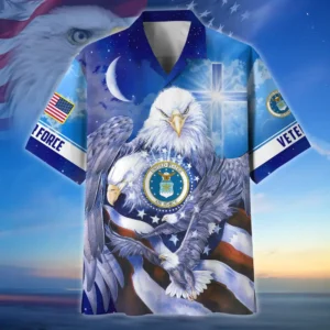 U.S. Air Force Veteran Veteran Pride Respectful Attire For U.S. Air Force Service Members All Over Prints Oversized Hawaiian Shirt