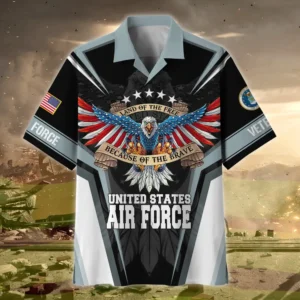 U.S. Air Force Veteran Veteran Pride Respectful Attire For U.S. Air Force Service Members All Over Prints Oversized Hawaiian Shirt