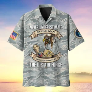 U.S. Air Force Veteran Veteran Pride U.S. Air Force Veteran Apparel All Over Prints Oversized Hawaiian Shirt