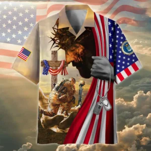 U.S. Air Force Veteran Veteran Pride U.S. Air Force Veteran Apparel All Over Prints Oversized Hawaiian Shirt