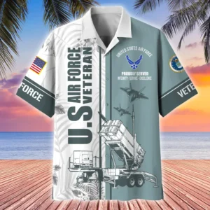 U.S. Air Force Veteran Veteran Pride U.S. Air Force Veteran Apparel All Over Prints Oversized Hawaiian Shirt