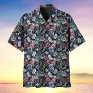 U.S. Coast Guard Veteran Veteran Pride Respectful Attire For U.S. Coast Guard Service Members All Over Prints Oversized Hawaiian Shirt