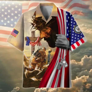 U.S. Army Veteran All Over Prints Oversized Hawaiian Shirt Veteran Pride Respectful Attire For Army Service Members