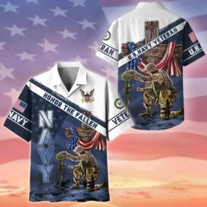 U.S. Navy Veteran Navy Retirees Appreciation Gifts For Military Veterans All Over Prints Oversized Hawaiian Shirt