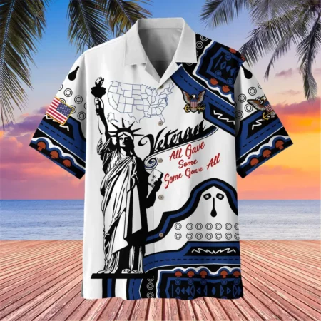 U.S. Navy Veteran  Patriotic Retired Soldiers Military Inspired Clothing For Veterans All Over Prints Oversized Hawaiian Shirt