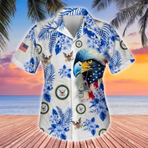 U.S. Navy Veteran Navy Retirees Appreciation Gifts For Military Veterans All Over Prints Oversized Hawaiian Shirt