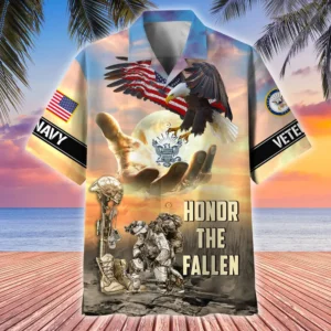 U.S. Navy Veteran Navy Retirees Respectful Attire For Navy Service Members All Over Prints Oversized Hawaiian Shirt