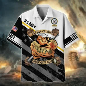 U.S. Navy Veteran Veteran Pride Patriotic Clothing For Veteran Events All Over Prints Oversized Hawaiian Shirt