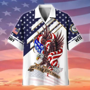 U.S. Navy Veteran Veteran Pride Respectful Attire For Navy Service Members All Over Prints Oversized Hawaiian Shirt