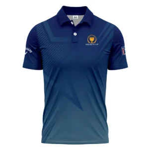 Presidents Cup Dark Blue Star Gradient Background Callaway Zipper Polo Shirt Style Classic