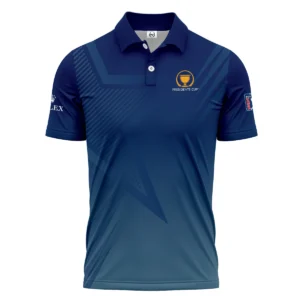 Presidents Cup Dark Blue Star Gradient Background Rolex Zipper Polo Shirt Style Classic