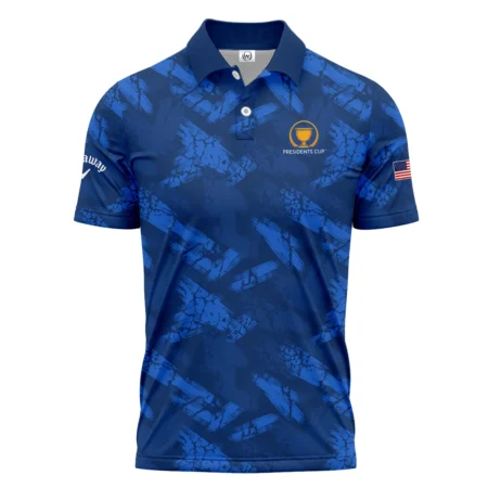 Presidents Cup Dark Blue Grunge Pattern Background Callaway Polo Shirt Style Classic