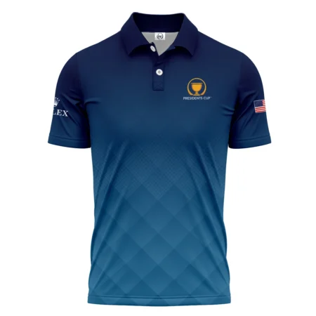 Presidents Cup Dark Blue Abstract Background With Sport Pattern Rolex Polo Shirt Style Classic