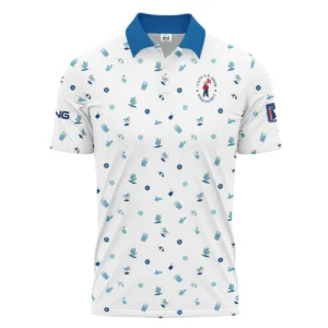 Blue Pattern Golf White Background 124th U.S. Open Pinehurst Rolex Performance T-Shirt Style Classic