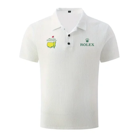 Mens Summer Short Sleeve Golf Shirts Rolex Masters Tournament Mesh Polo Shirt