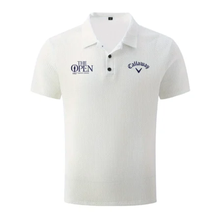 Mens Summer Short Sleeve Golf Shirts Callaway 152nd Open Championship Mesh Polo Shirt