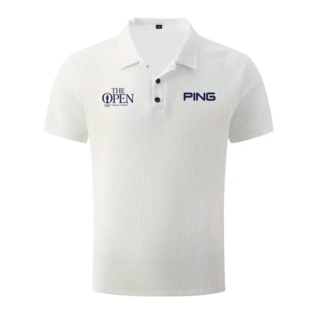 Mens Summer Short Sleeve Golf Shirts Ping 152nd Open Championship Mesh Polo Shirt