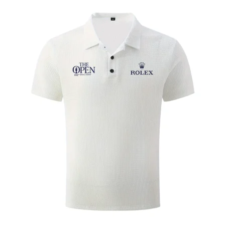 Mens Summer Short Sleeve Golf Shirts Rolex 152nd Open Championship Mesh Polo Shirt