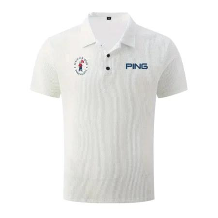 Mens Summer Short Sleeve Golf Shirts Ping 124th U.S. Open Pinehurst Mesh Polo Shirt