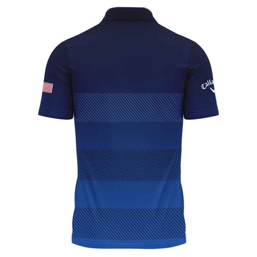 Dark Blue Gradient Line Pattern Background Presidents Cup Callaway Polo Shirt Style Classic