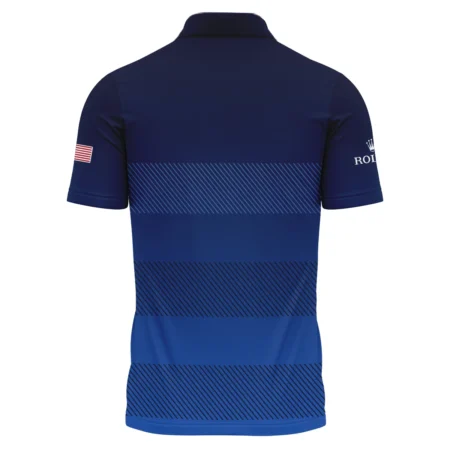 Dark Blue Gradient Line Pattern Background Presidents Cup Rolex Polo Shirt Style Classic