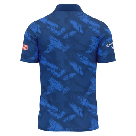 Presidents Cup Dark Blue Grunge Pattern Background Callaway Zipper Polo Shirt Style Classic