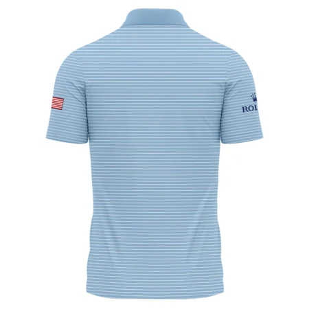 Presidents Cup Light Blue Line White Pattern Rolex Polo Shirt Style Classic