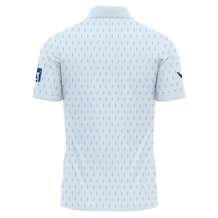 Golf Sport Light Blue Pattern Cup 152nd Open Championship Callaway Zipper Polo Shirt All Over Prints QTTOP160624A01CLWZPL