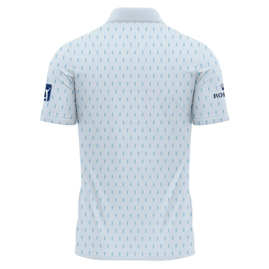 Golf Sport Light Blue Pattern Cup 152nd Open Championship Rolex Zipper Polo Shirt All Over Prints QTTOP160624A01ROXZPL