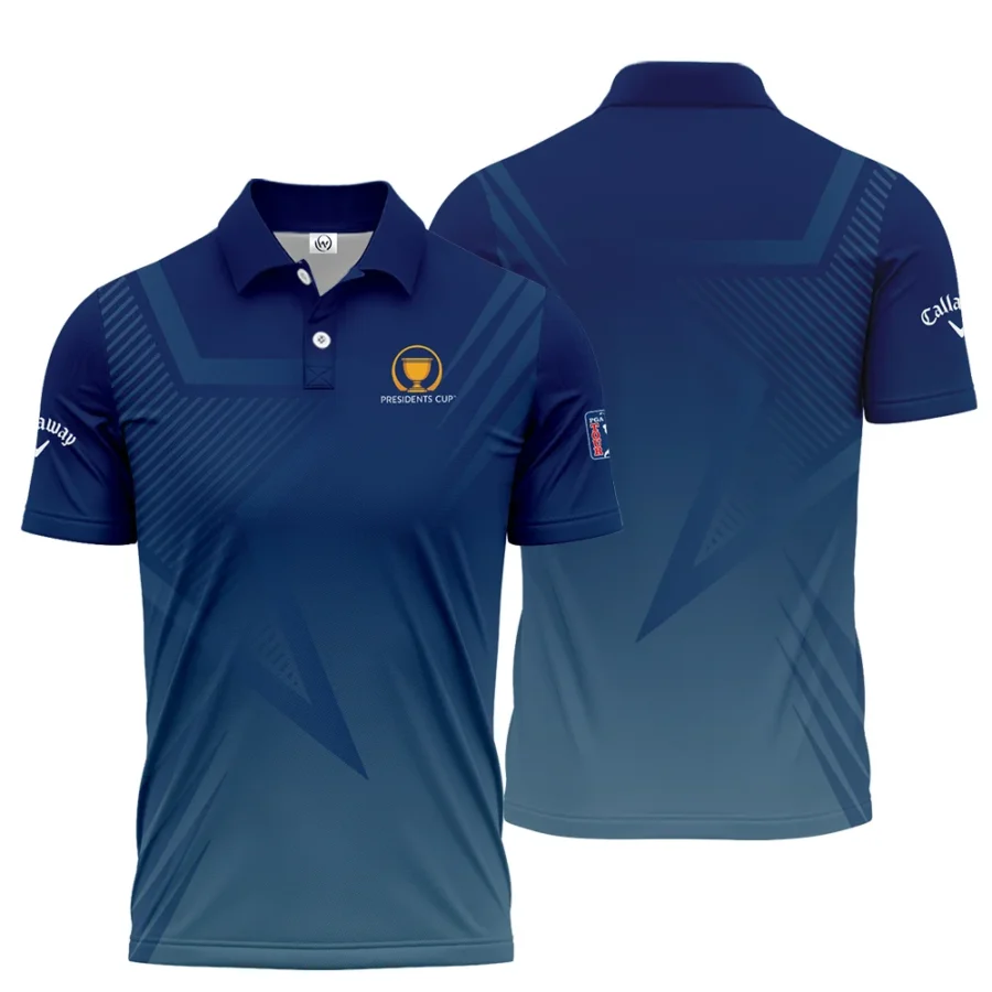 Presidents Cup Dark Blue Star Gradient Background Callaway Polo Shirt Style Classic