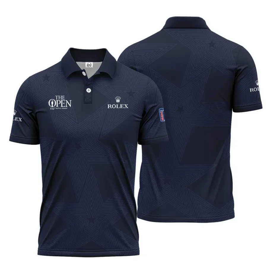 Golf Sport Navy Star 152nd Open Championship Pinehurst Rolex Polo Shirt Style Classic