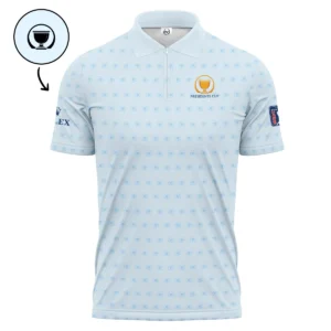 Presidents Cup Light Blue Golf Purple Patern Background Rolex Polo Shirt Style Classic