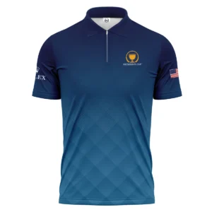 Presidents Cup Dark Blue Abstract Background With Sport Pattern Rolex Polo Shirt Style Classic