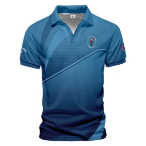 124th U.S. Open Pinehurst Dark Blue Gradient Background Callaway Zipper Polo Shirt Style Classic