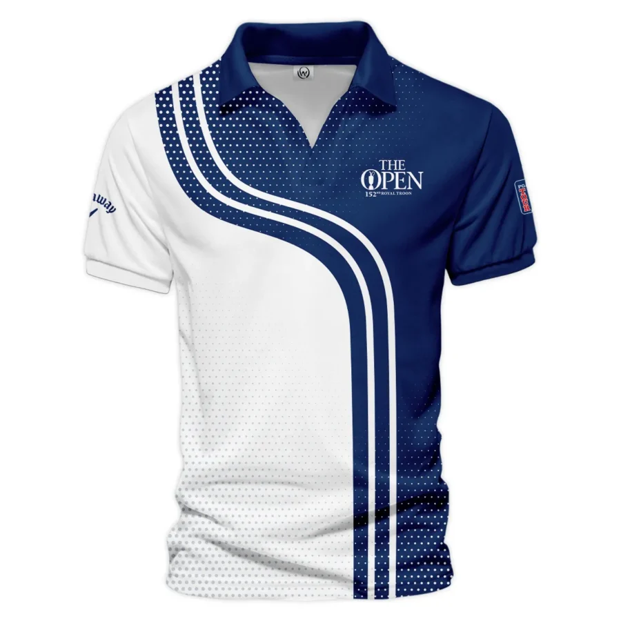 Golf Blue Mix White Sport 152nd Open Championship Pinehurst Callaway Vneck Polo Shirt All Over Prints