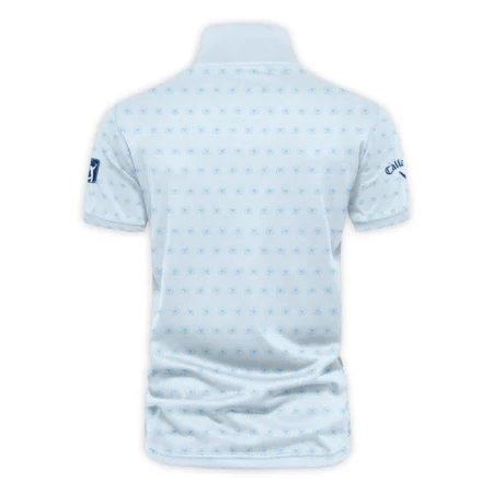 Presidents Cup Light Blue Golf Purple Patern Background Callaway Vneck Polo Shirt Style Classic