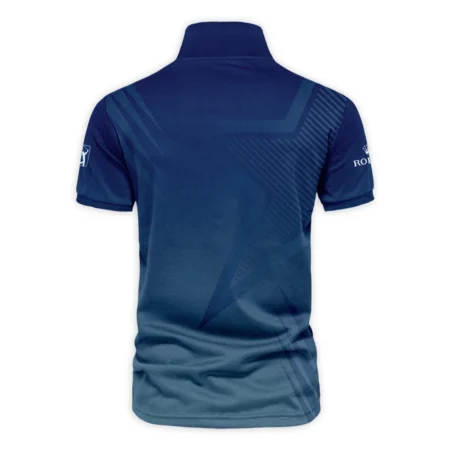 Presidents Cup Dark Blue Star Gradient Background Rolex Vneck Polo Shirt Style Classic