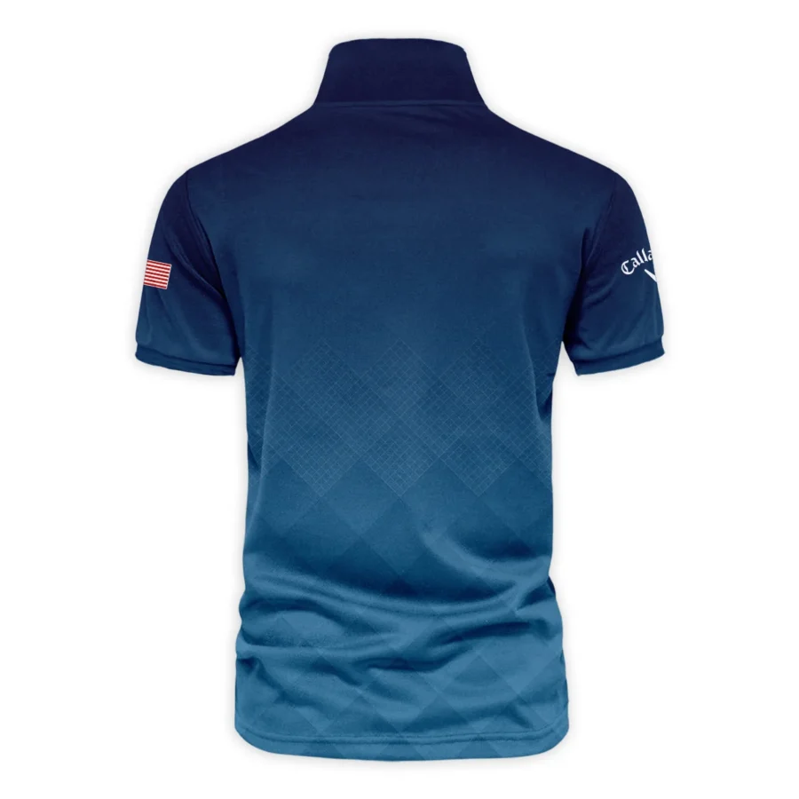 Presidents Cup Dark Blue Abstract Background With Sport Pattern Callaway Vneck Polo Shirt Style Classic