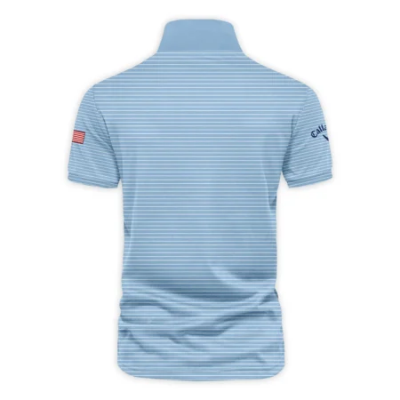 Presidents Cup Light Blue Line White Pattern Callaway Vneck Polo Shirt Style Classic