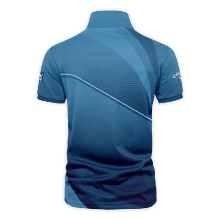 124th U.S. Open Pinehurst Dark Blue Gradient Background Callaway Vneck Polo Shirt Style Classic