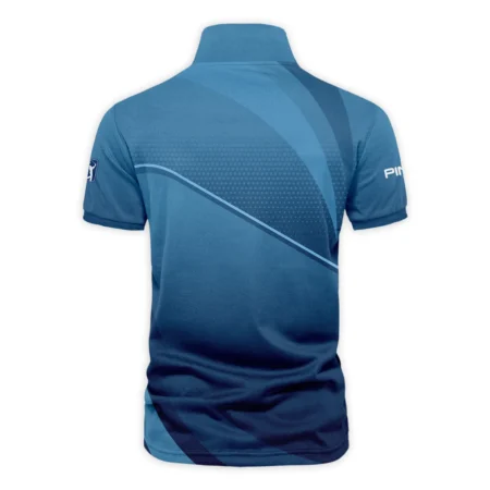 124th U.S. Open Pinehurst Dark Blue Gradient Background Ping Vneck Polo Shirt Style Classic