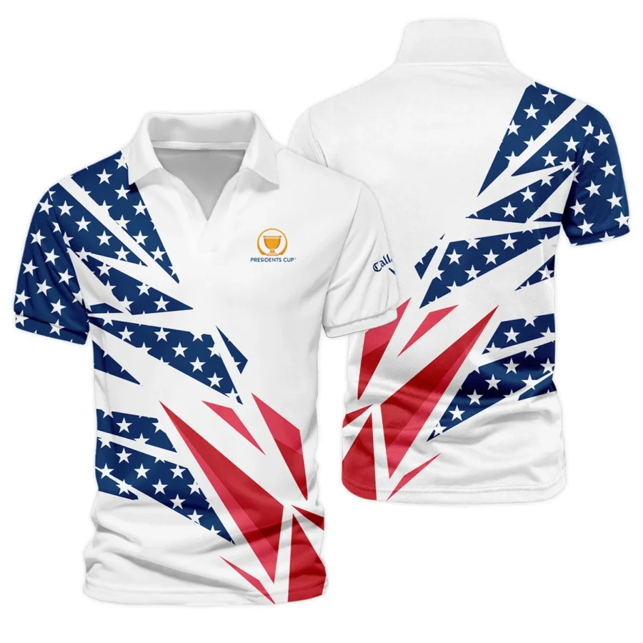 Flag American Cup Presidents Cup Callaway Vneck Polo Shirt All Over Prints  QTPR2606A1CLWZVPL