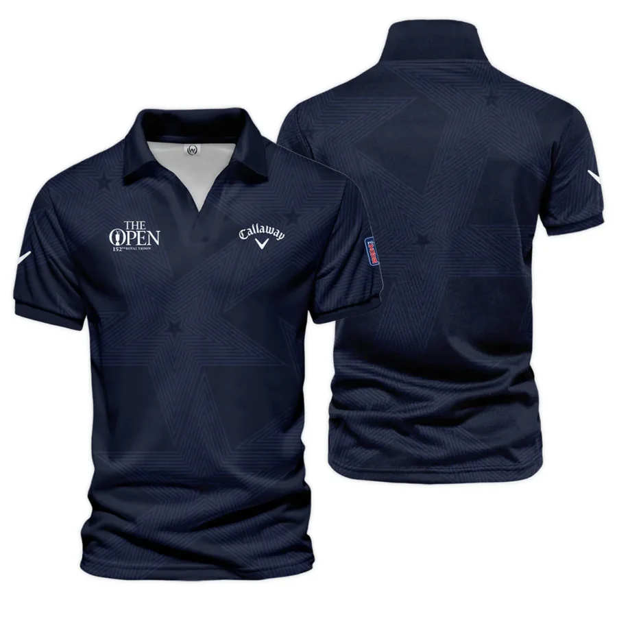 Golf Sport Navy Star 152nd Open Championship Pinehurst Callaway Vneck Polo Shirt Style Classic